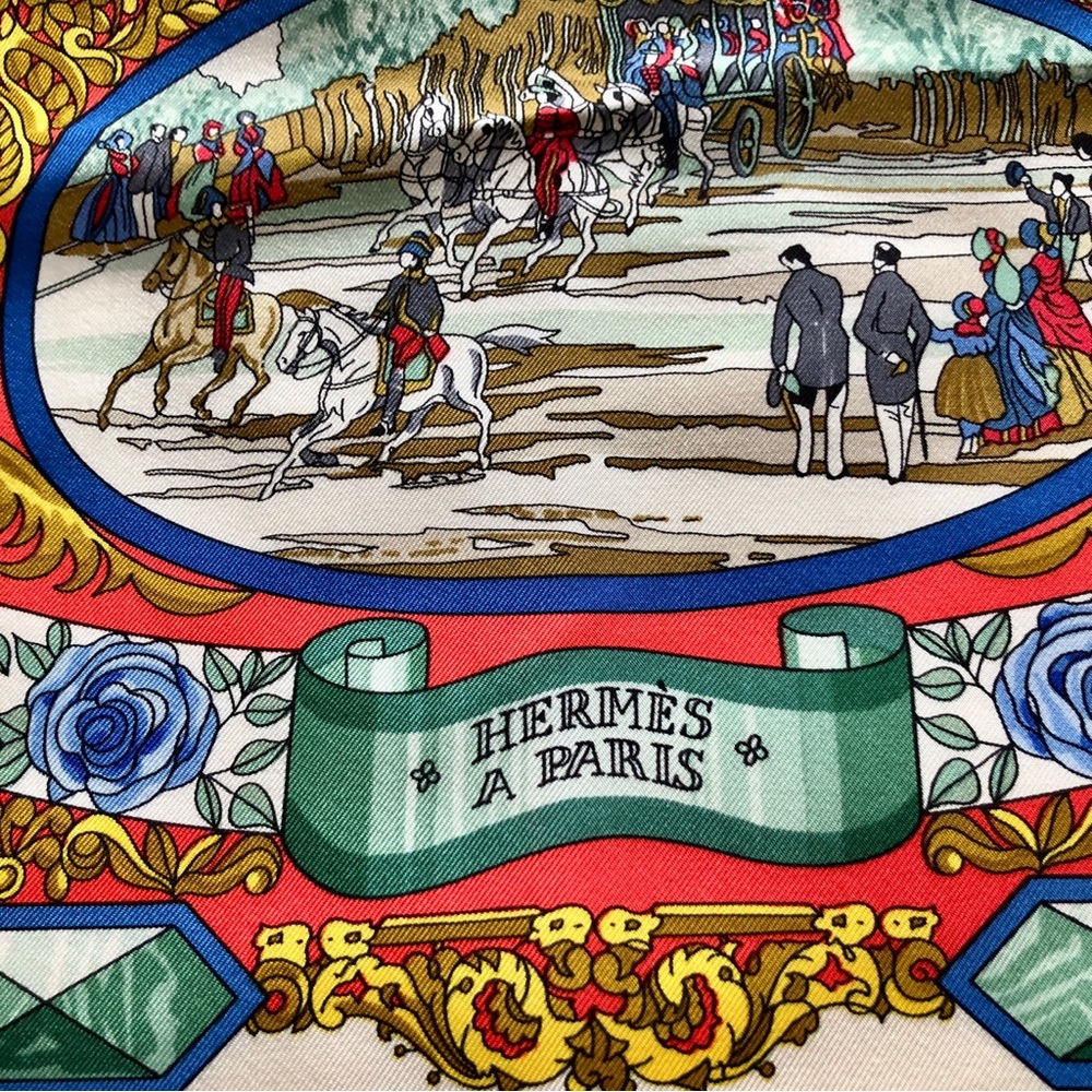 Vintage Authentic Hermès Silk Scarf 90cm L'Entente Cordiale - Picture 2 of 12